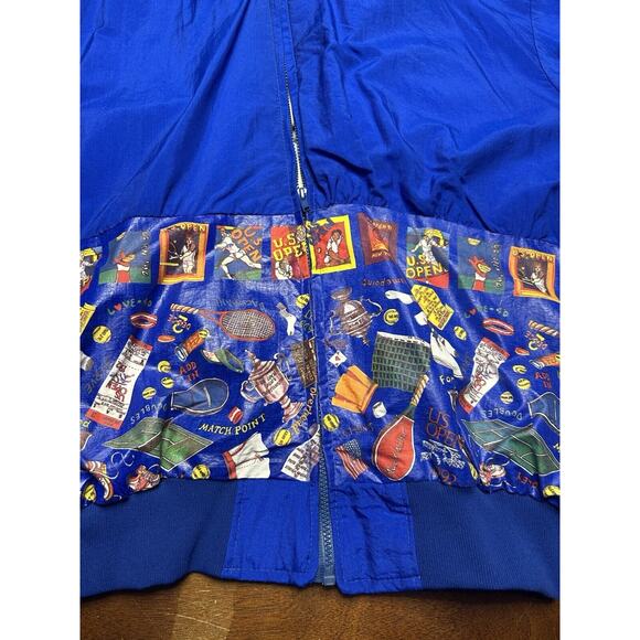 VTG 90s Official US Open Tennis Full Zip Windbreaker By Ferons Size XL RARE - Picture 9 of 14